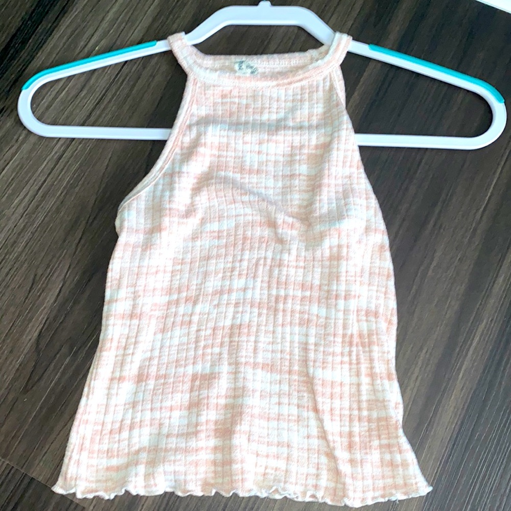 Pink Ruffle Tank Top